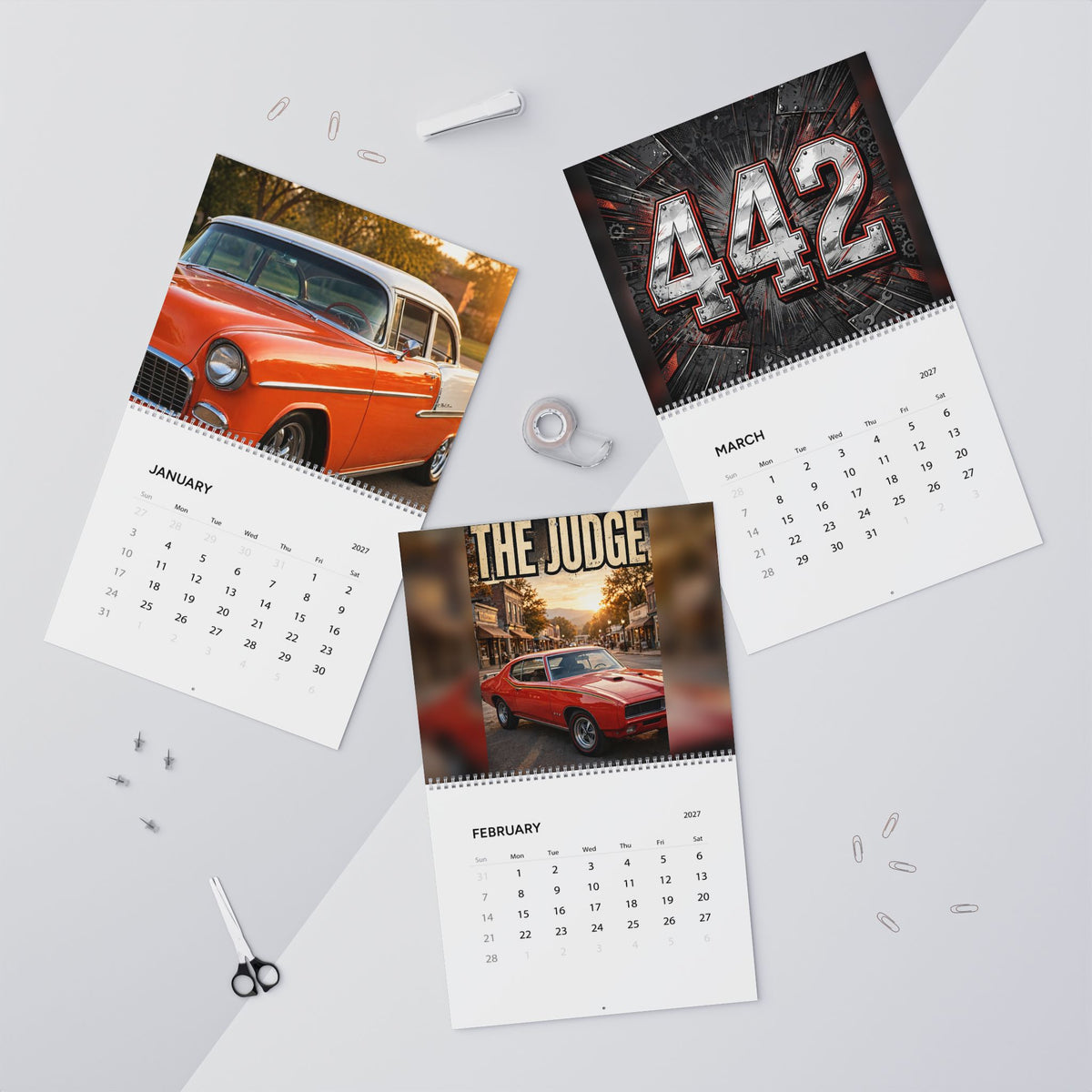 Muscle Cars 2027 Wall Calendar