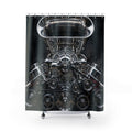 Supercharger Engine Shower Curtain | DeMichele Homewares