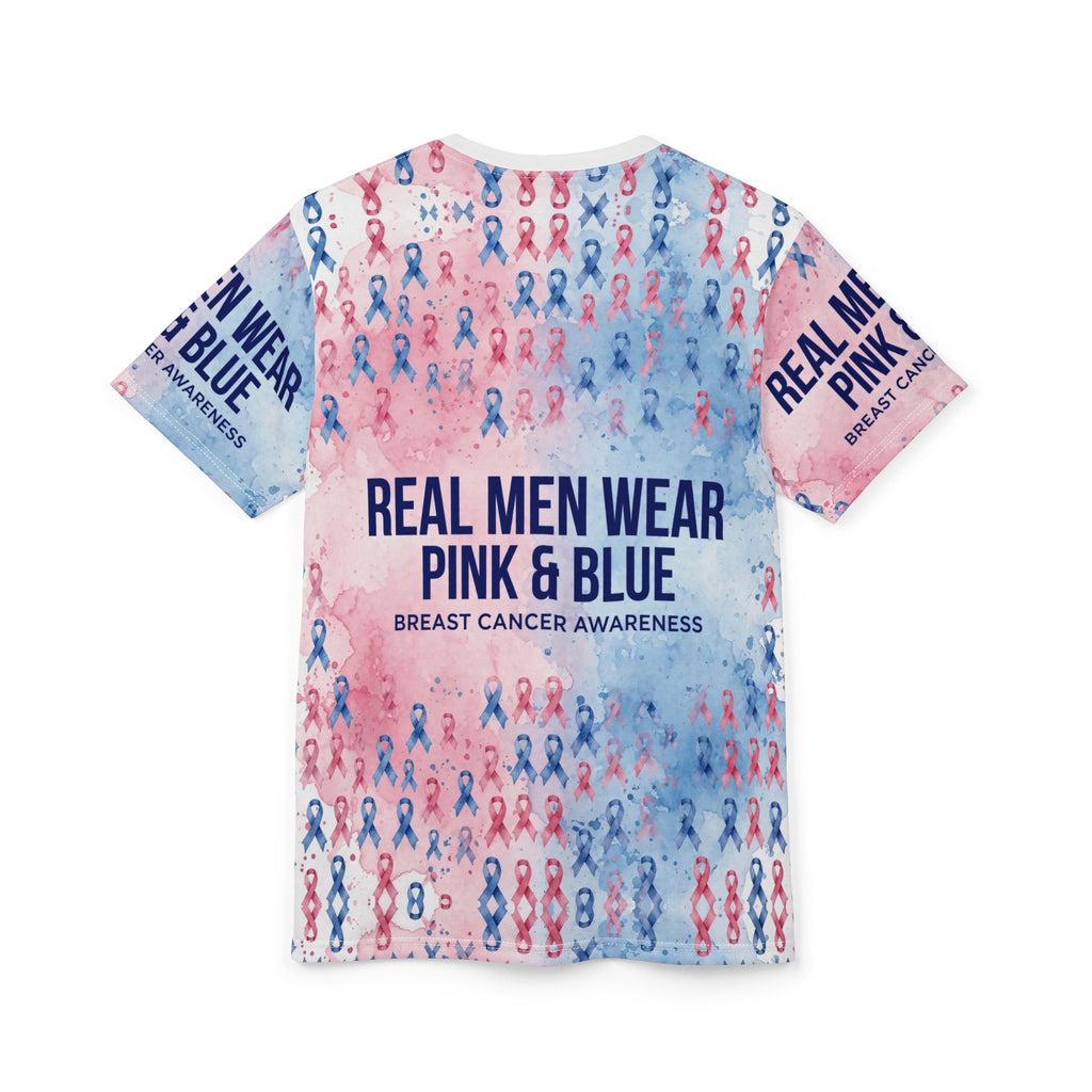 Real Men Wear Pink Blue All-Over Tee