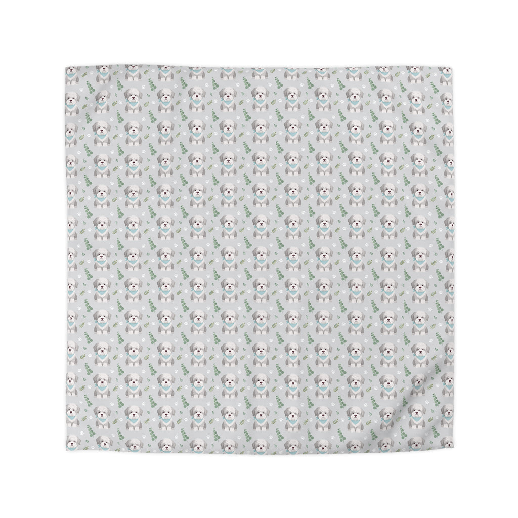 Shaggy Dog Pattern Microfiber Duvet Cover | DeMichele Homewares