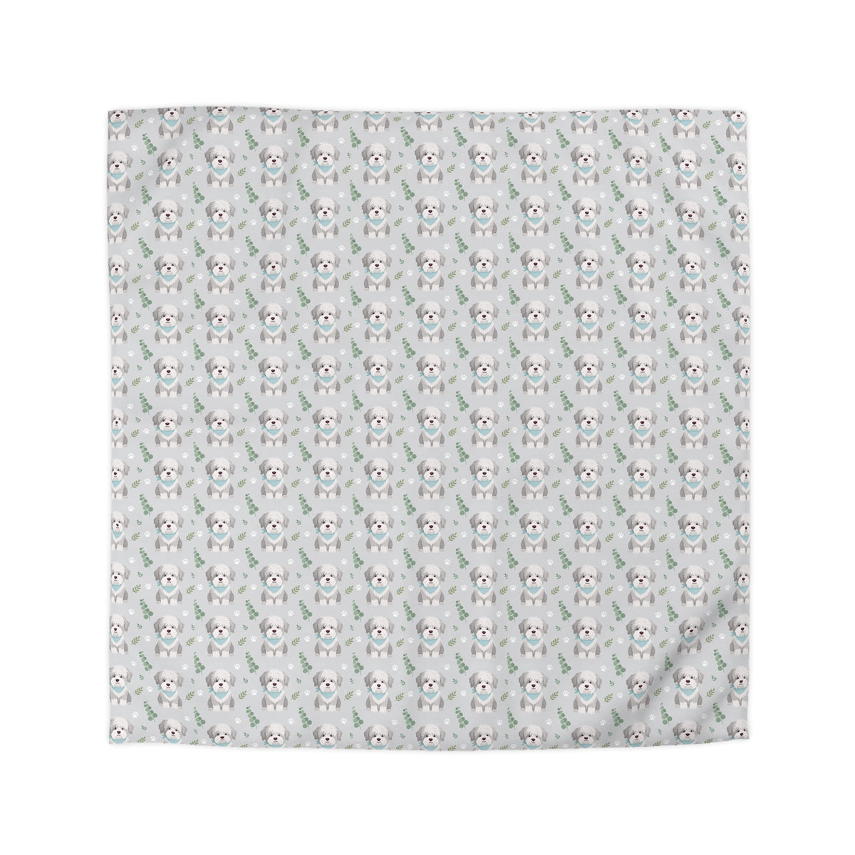 Shaggy Dog Pattern Microfiber Duvet Cover | DeMichele Homewares