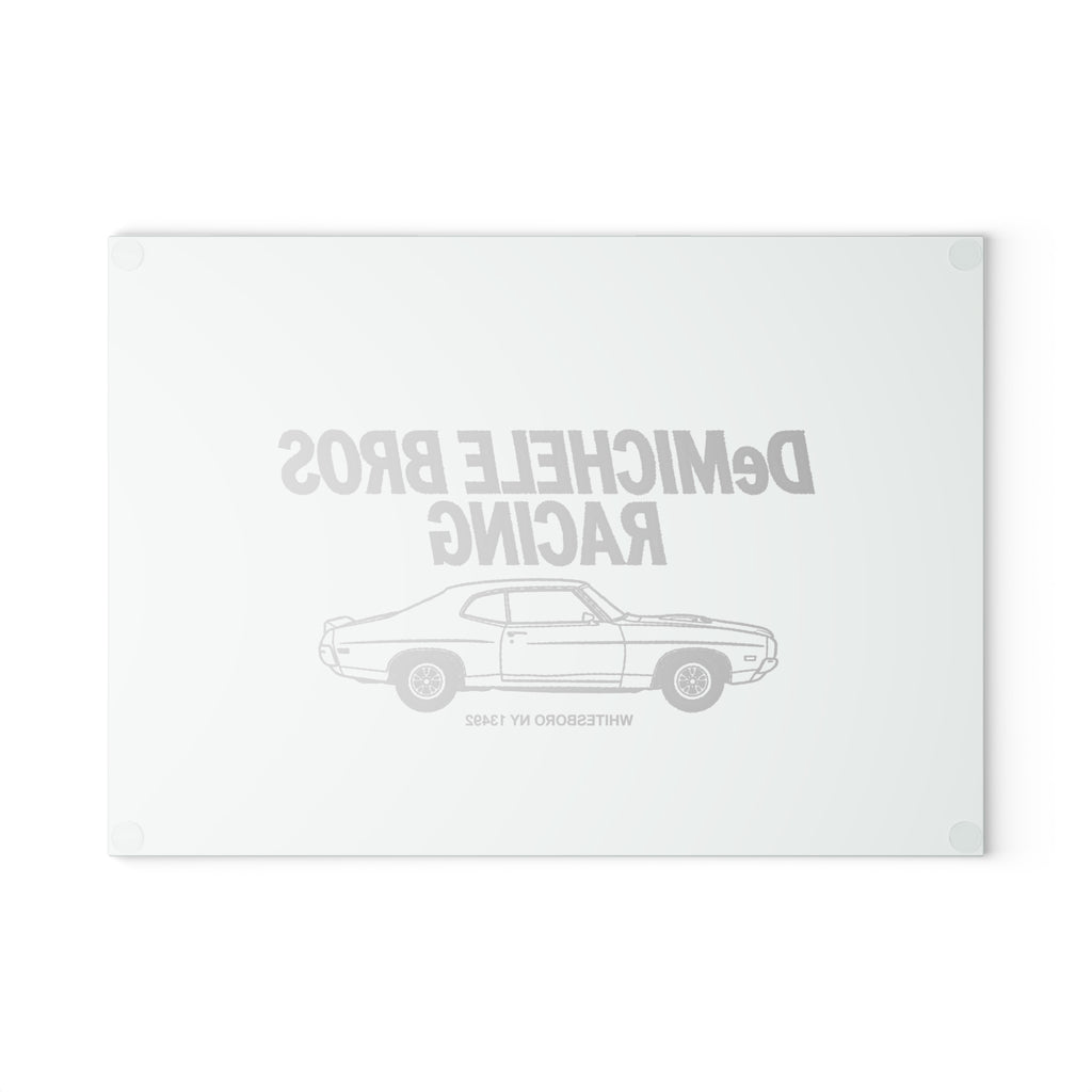 DeMichele Bros Racing Glass Cutting Board | DeMichele Homewares