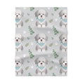 Soft Fleece Baby Blanket with Cute Shaggy Dog Pattern | DeMichele Homewares