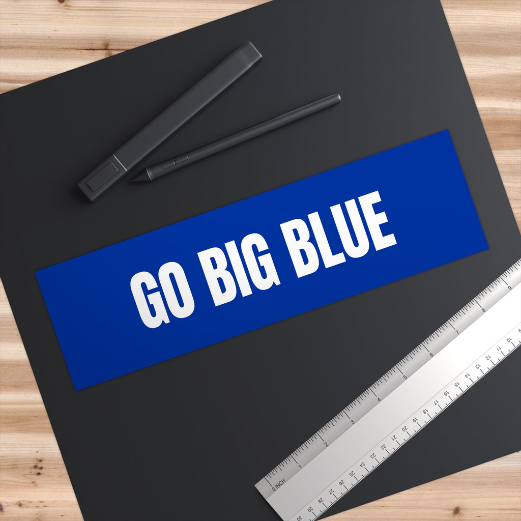 GO BIG BLUE Bumper Sticker