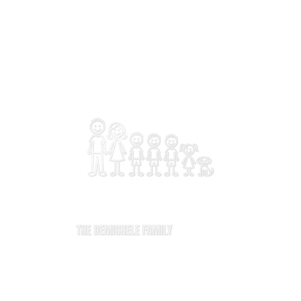 Your Family Stick Figure Decal — Personalized