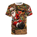 Good Times, Bad Decisions — Party Santa All-Over Christmas Tee