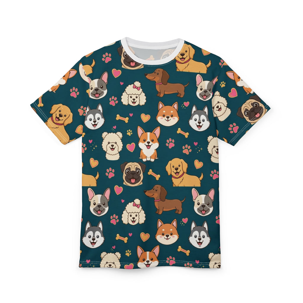 Teal Pups All-Over Tee