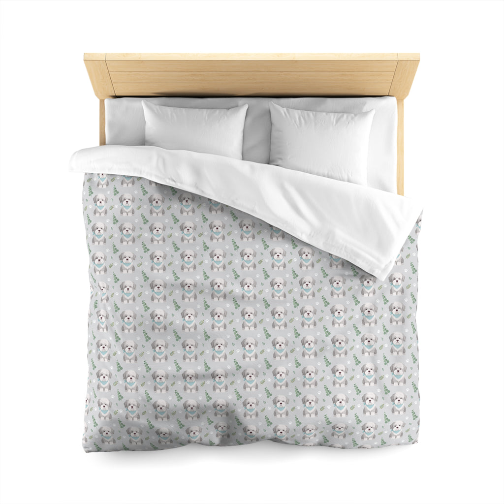 Shaggy Dog Pattern Microfiber Duvet Cover | DeMichele Homewares