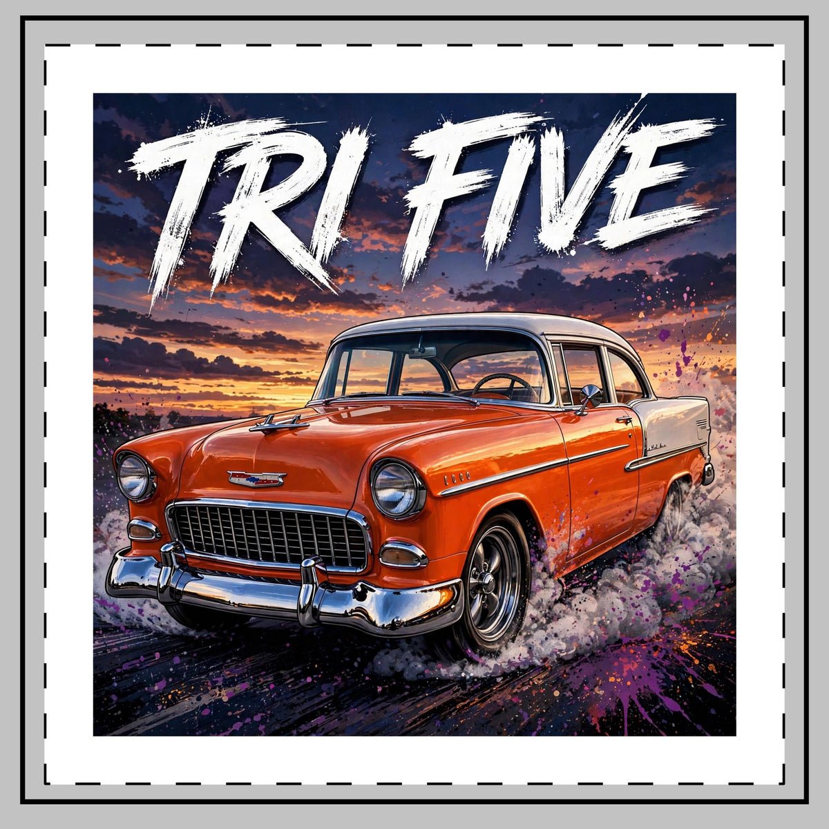TRI FIVE Throw Pillow | DeMichele Homewares