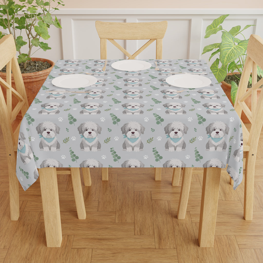 Shaggy Dog Pattern Tablecloth | DeMichele Homewares
