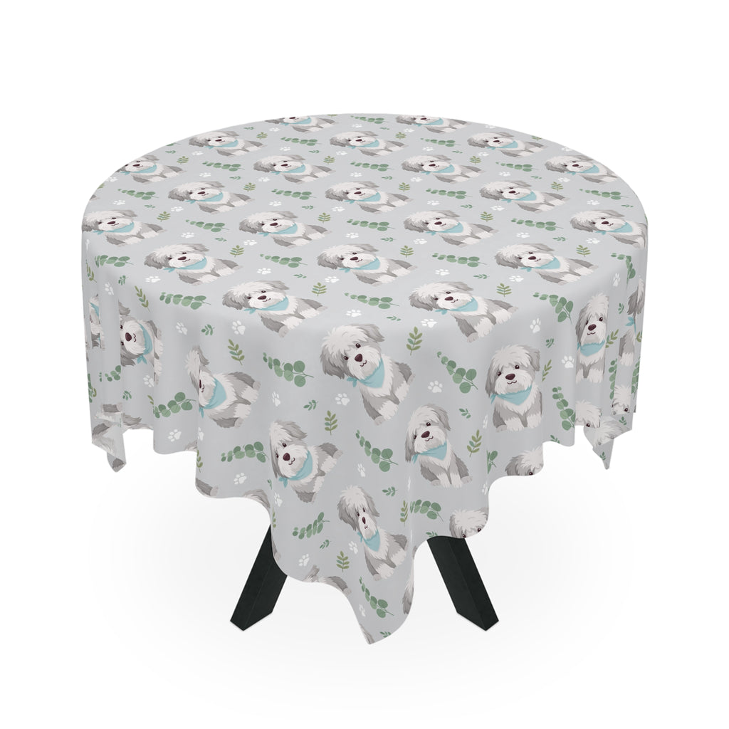Shaggy Dog Pattern Tablecloth | DeMichele Homewares