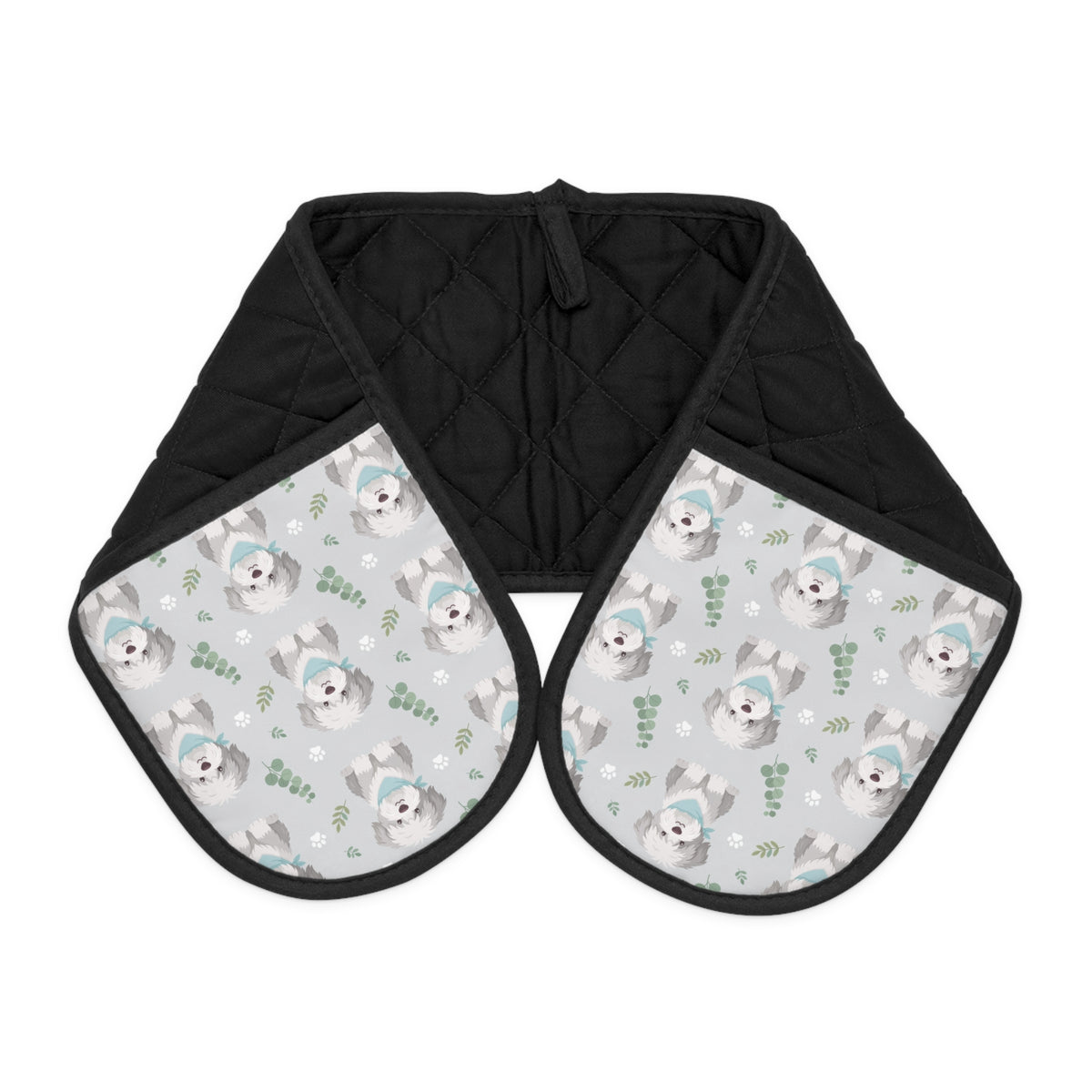 Shaggy Dog Pattern Oven Mitts | DeMichele Homewares