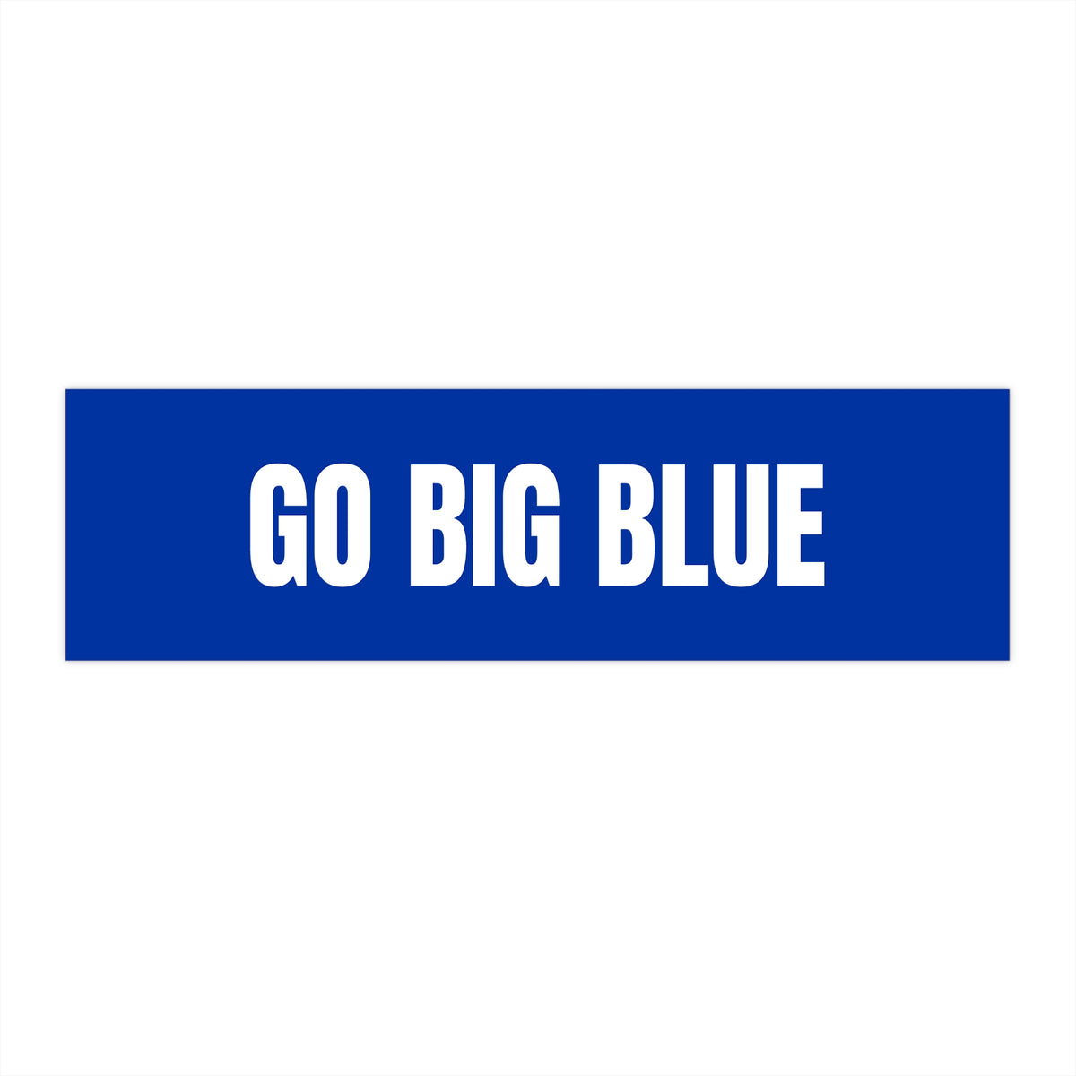 GO BIG BLUE Bumper Sticker