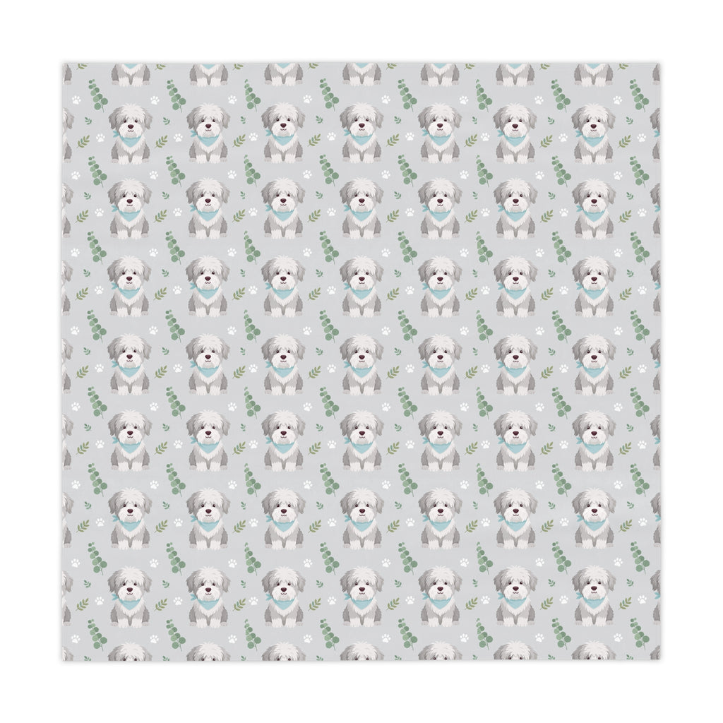 Shaggy Dog Pattern Tablecloth | DeMichele Homewares