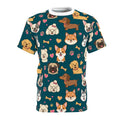 Teal Pups All-Over Tee