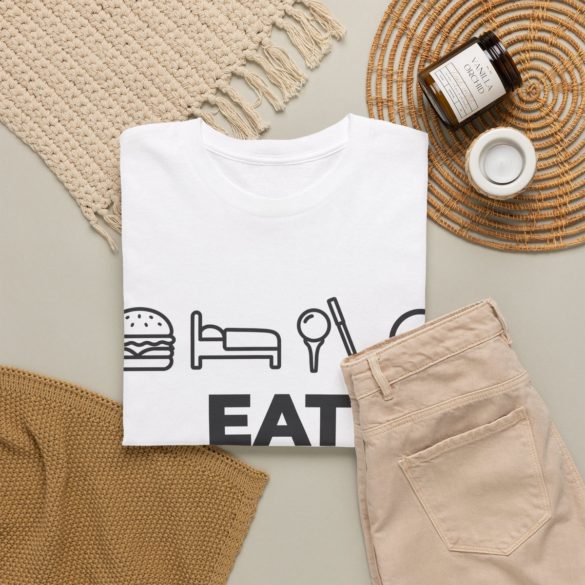 Eat Sleep Golf Repeat Tee