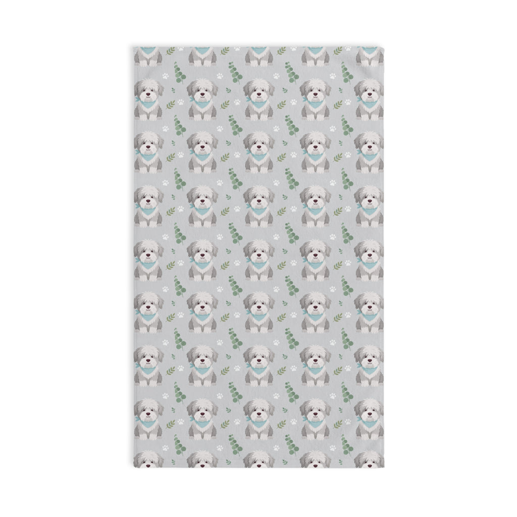 Shaggy Dog Pattern Hand Towel | DeMichele Homewares