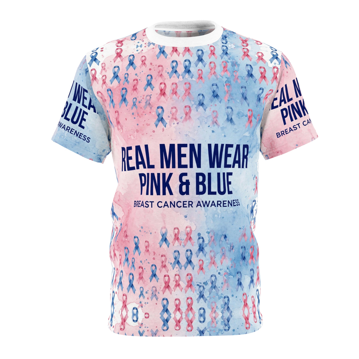 Real Men Wear Pink Blue All-Over Tee