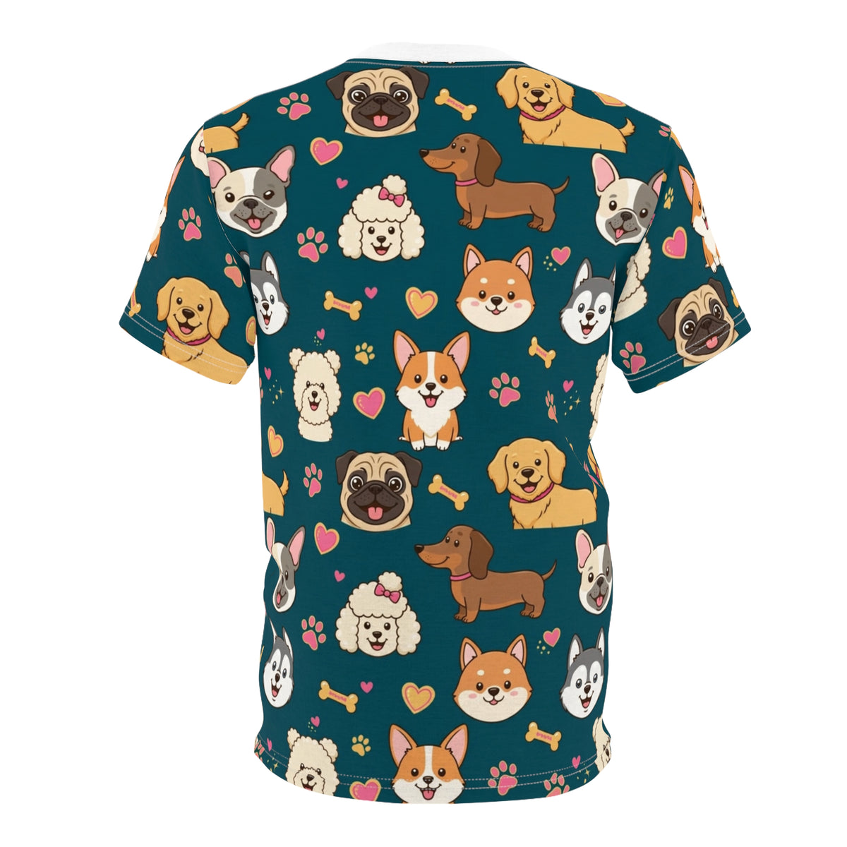 Teal Pups All-Over Tee