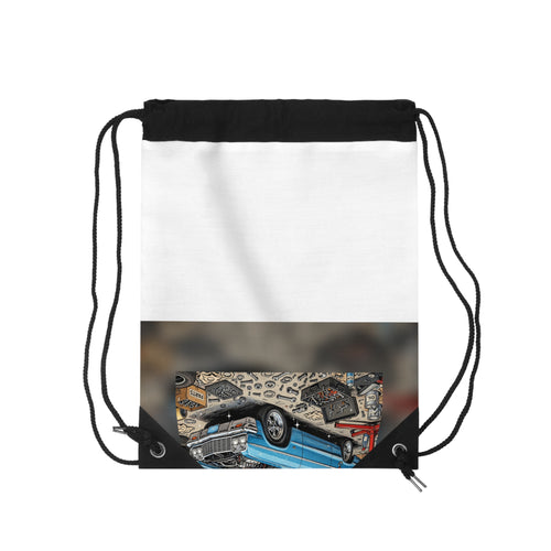 Built Not Bought Classic Car Drawstring Bag