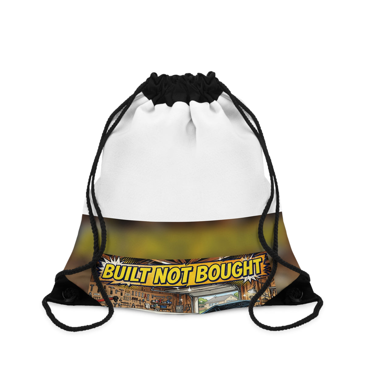 Built Not Bought Classic Car Drawstring Bag