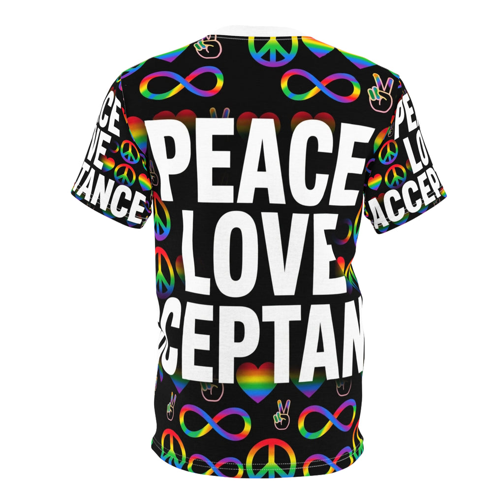 Peace Love Acceptance All-Over Tee