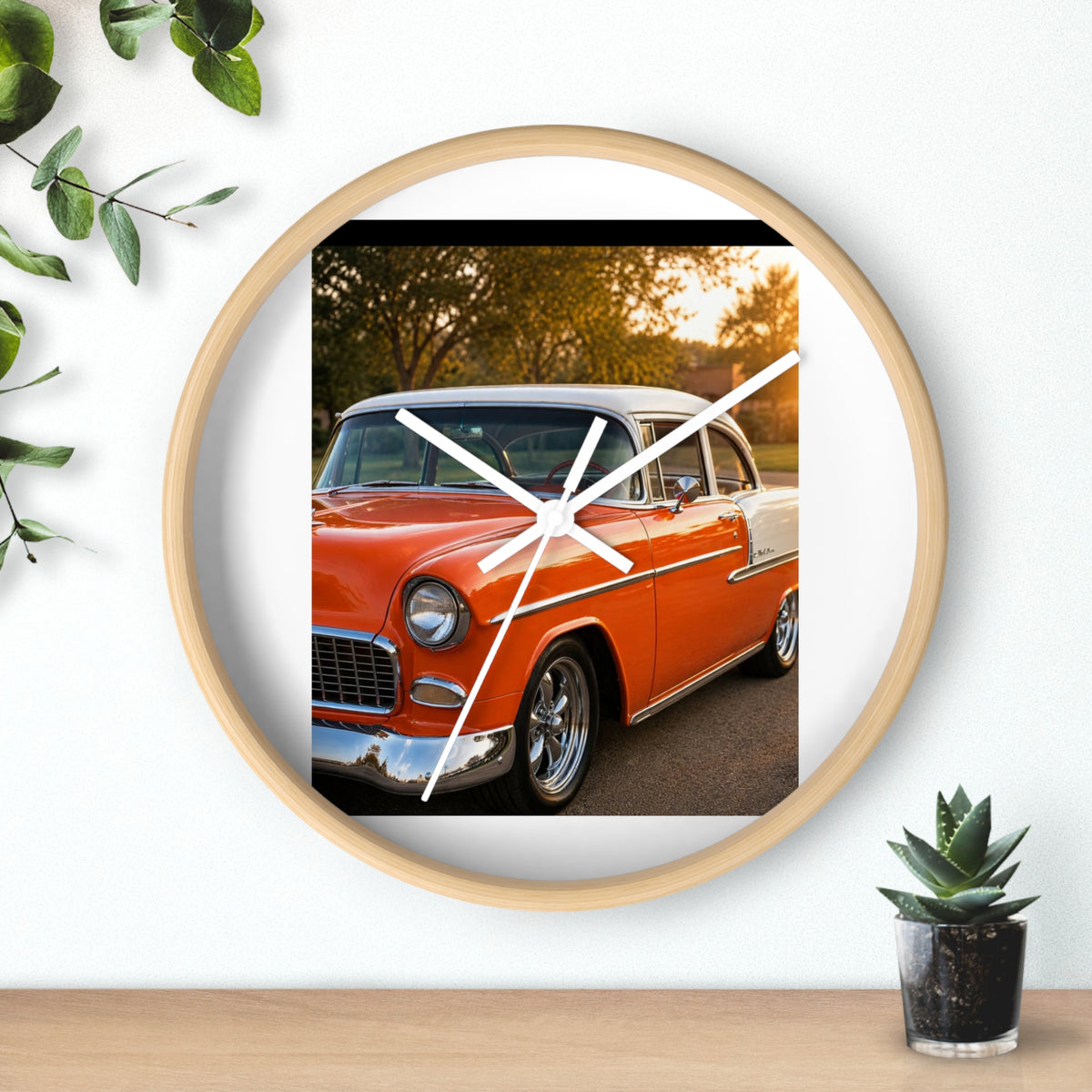 Vintage Red Classic Car Wall Clock | DeMichele Homewares