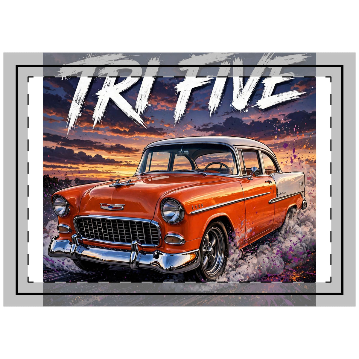 TRI FIVE Throw Pillow | DeMichele Homewares