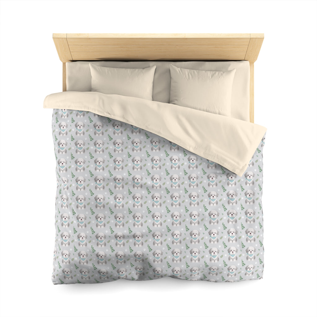 Shaggy Dog Pattern Microfiber Duvet Cover | DeMichele Homewares