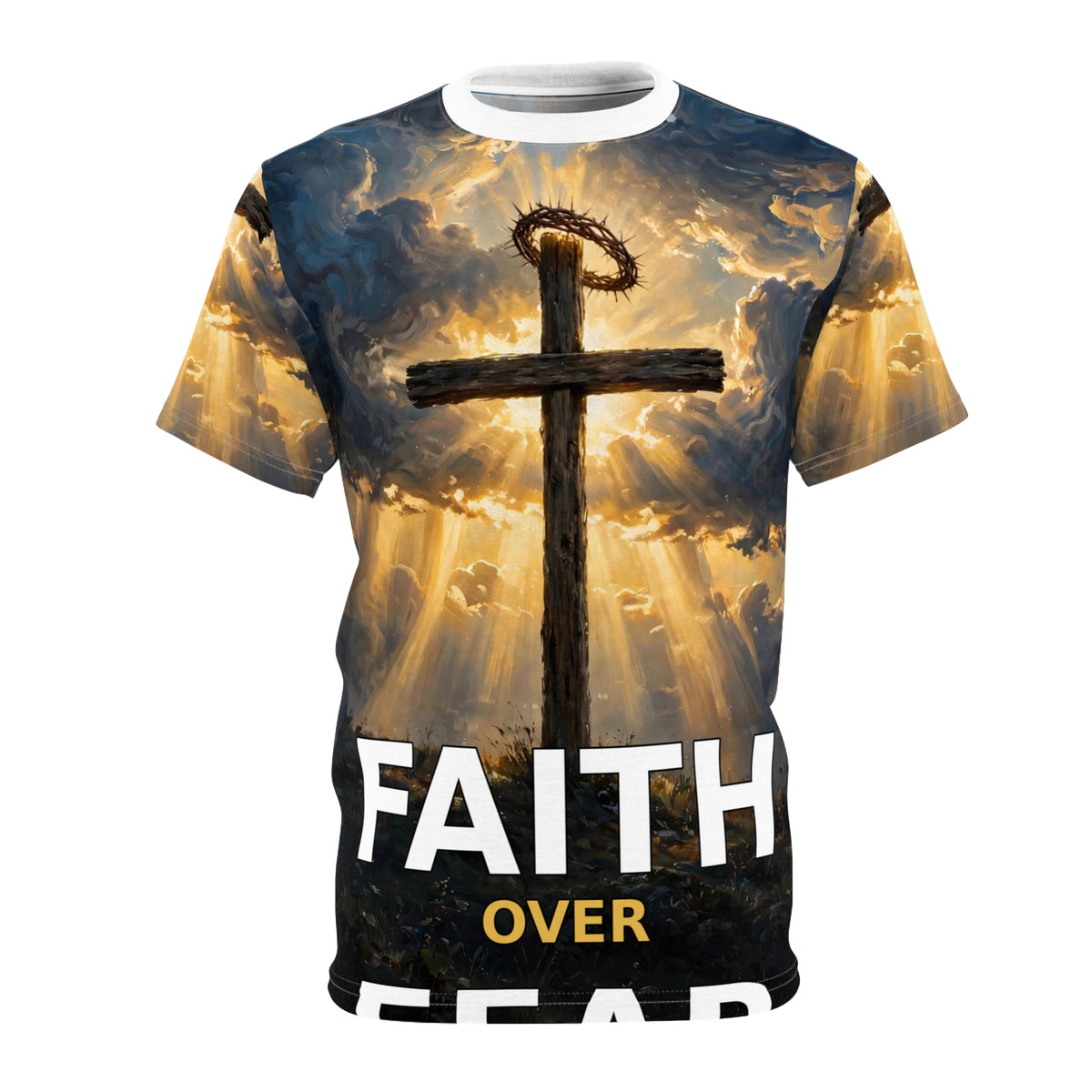 Faith Over Fear — All-Over Print Tee