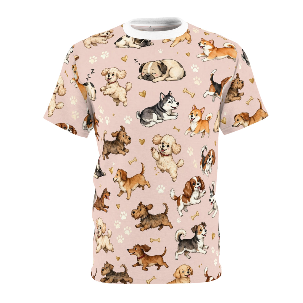 Pink Pups All-Over Tee