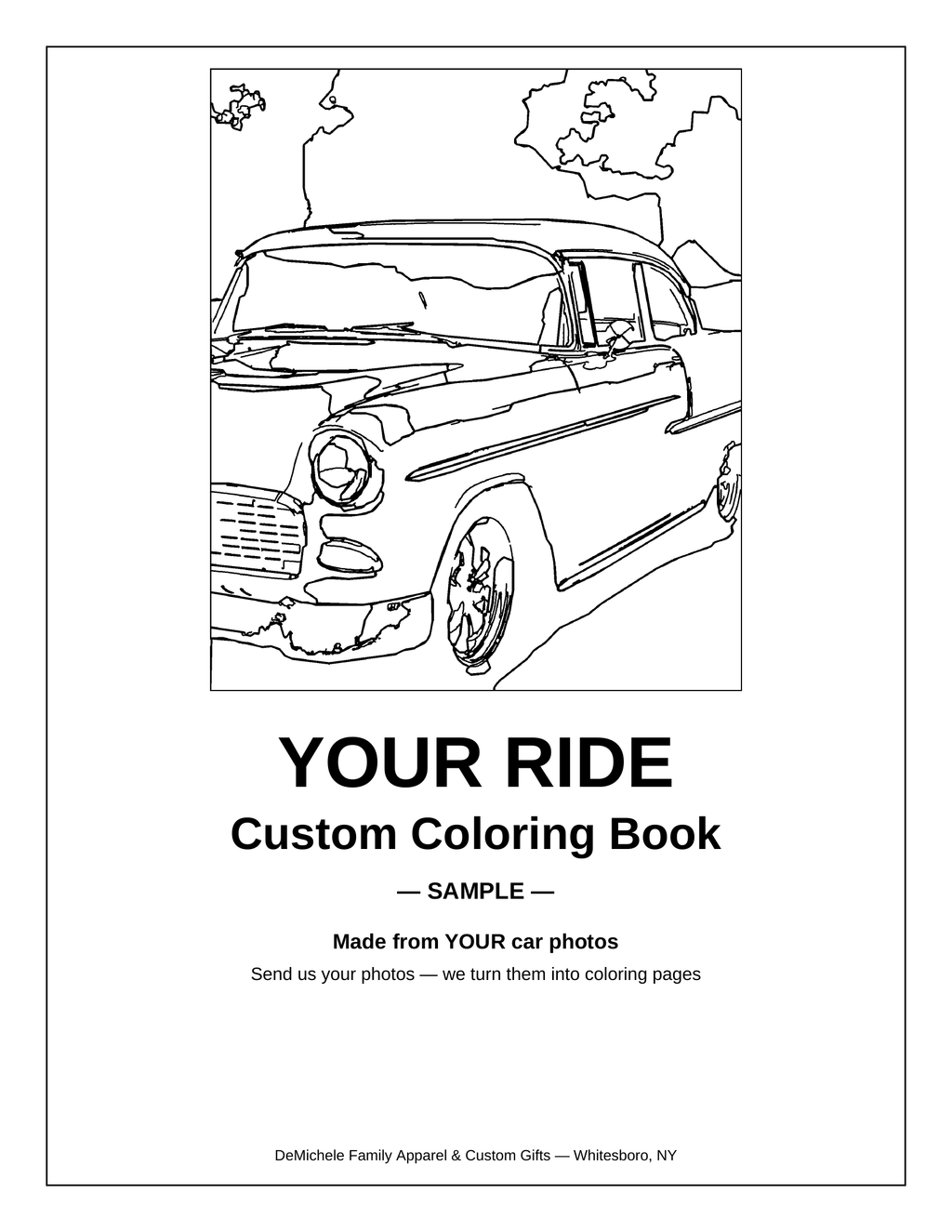 Your Ride — Custom Coloring Book
