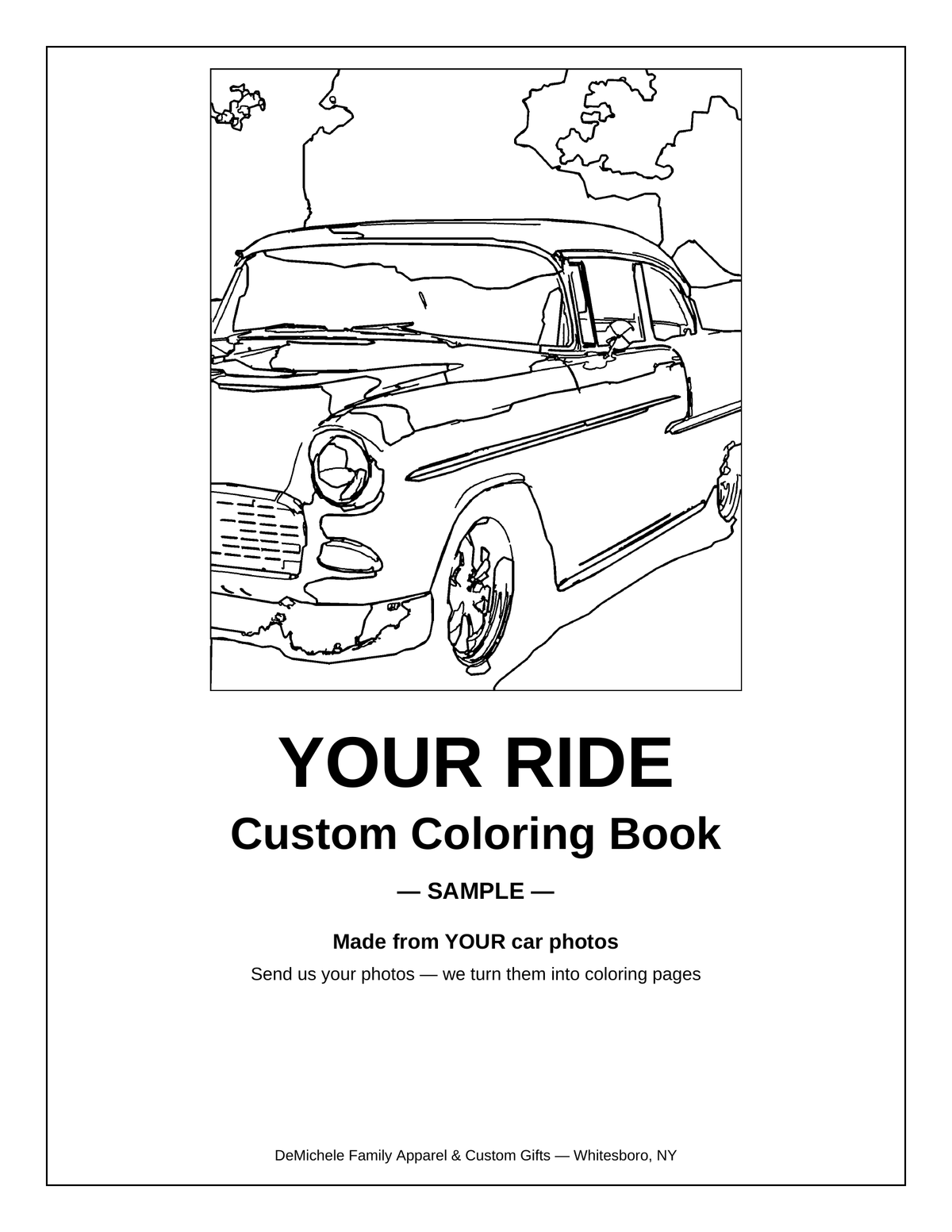 Your Ride — Custom Coloring Book