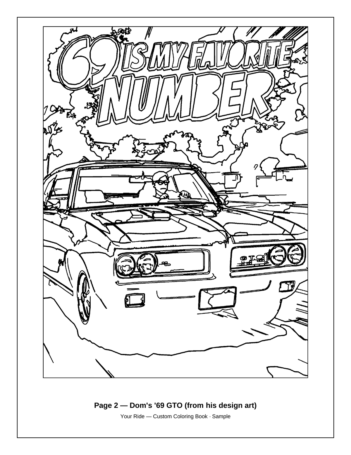 Your Ride — Custom Coloring Book